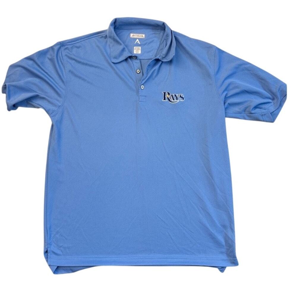 Tampa Bay Rays baby light blue Antigua polo shirt Size Medium